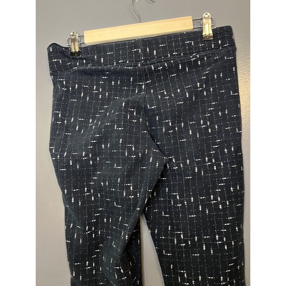 Old Navy Leggings Womens Medium Black White Grid Print Stretch Pull On Cotton - Picture 5 of 8